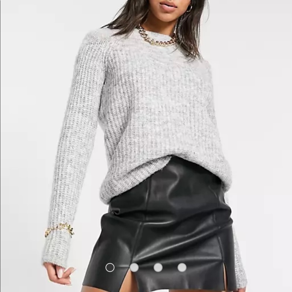 Vero Moda sweater with textured detail in gray